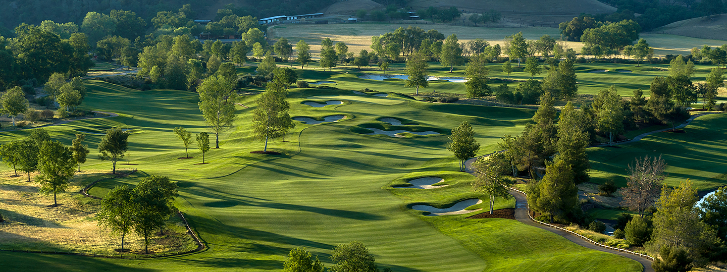 Aerial view of golf course