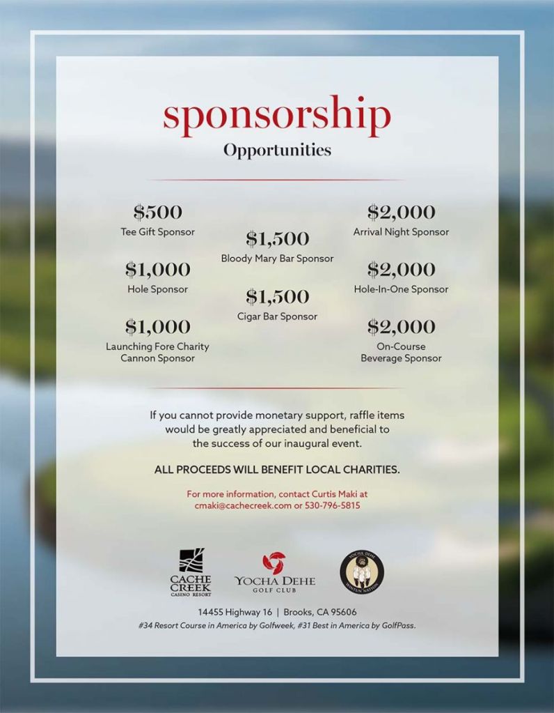 charity golf information continued